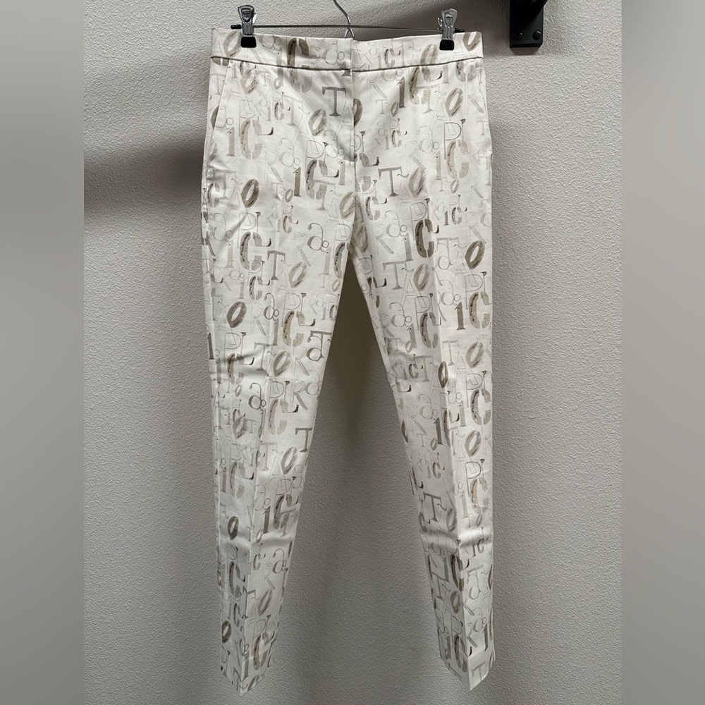MaxMara “ABC” straight-leg cotton trousers. Size 8.